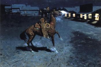 Frederic Remington : An Arguement with the Town Marshall